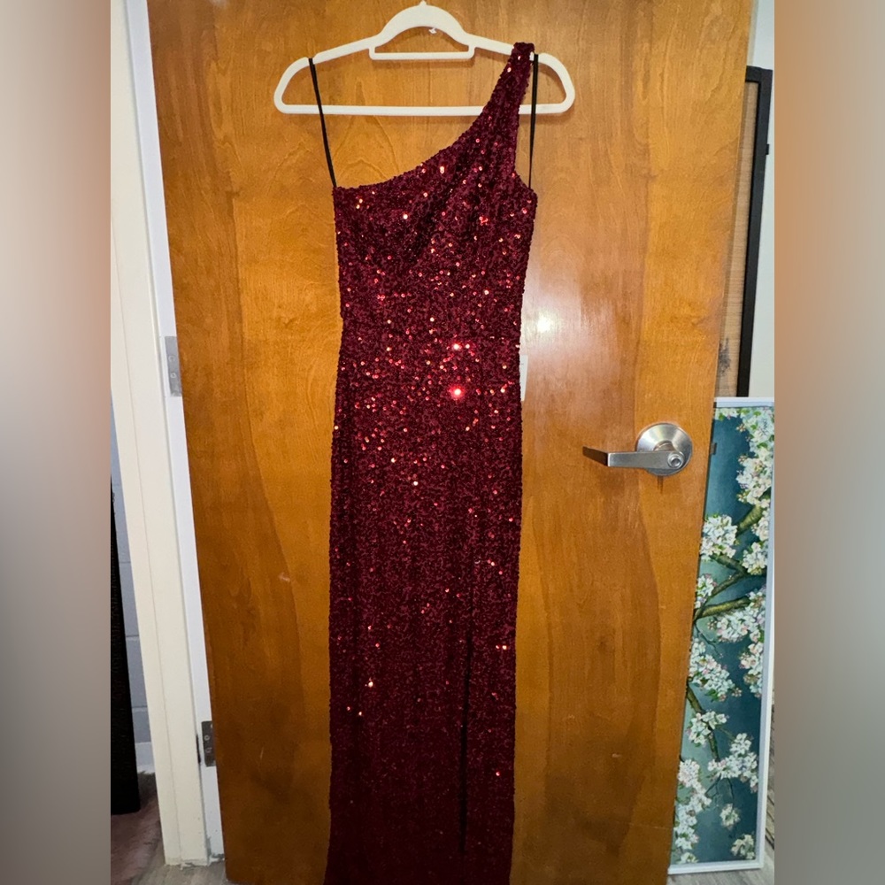 Burgundy Sequin Dress